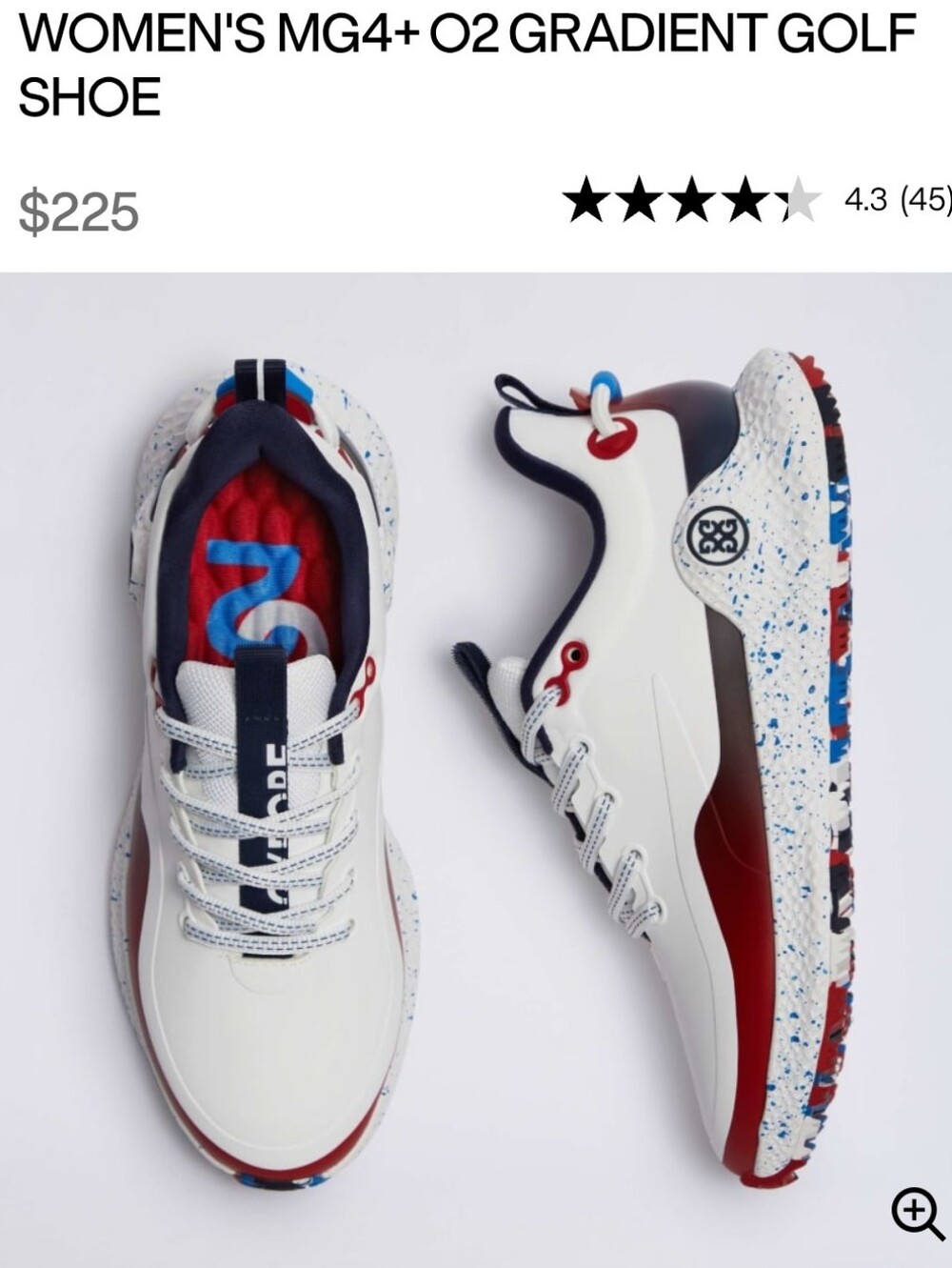 MG4+ O2 GRADIENT GOLF SHOE SIZE 9